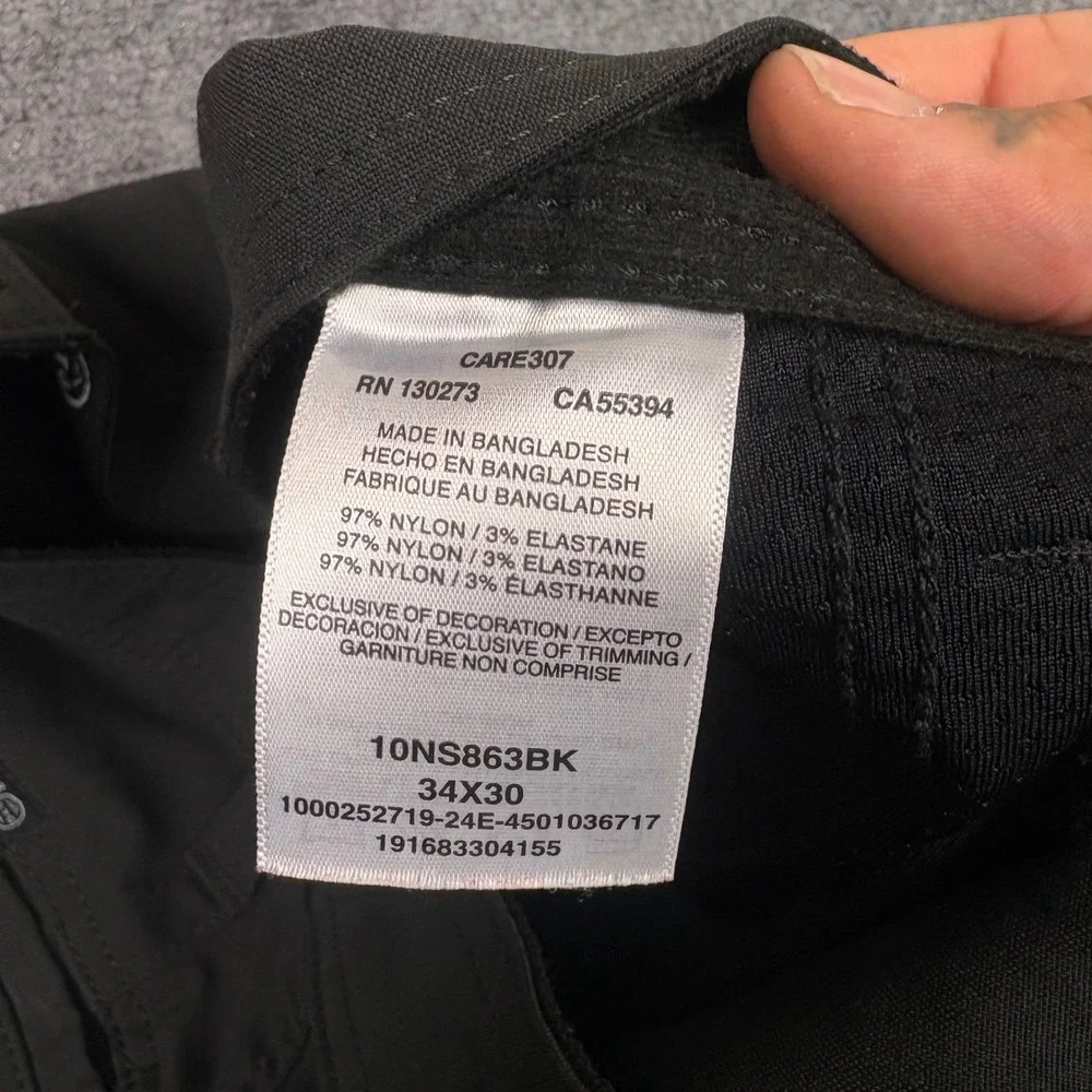 Wrangler ATG Pants Mens 34x30 Black All Terrain Gear Hiking Outdoor 10NS863BK